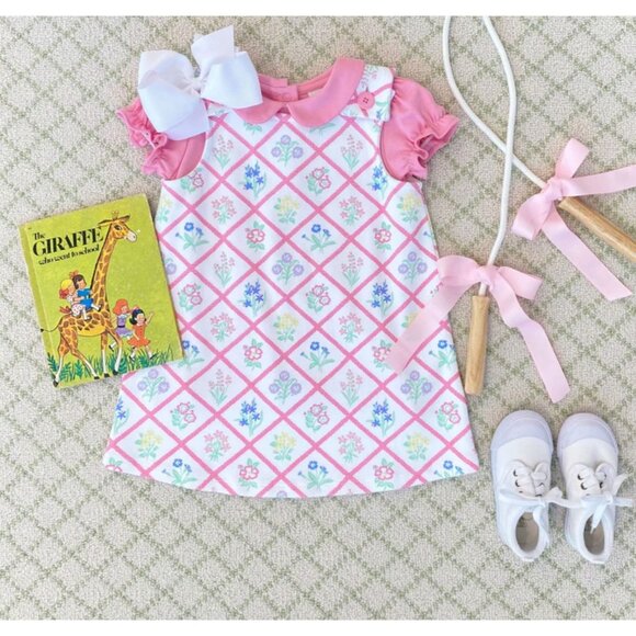 NWOT The Beaufort Bonnet Company Juliet Jumper Dress French Country Floral 7 - Picture 1 of 5